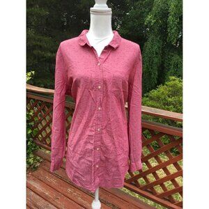 Old Navy Blouse Business Casual Button Up Top Red Polka Dots Women’s Size XXL